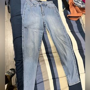 Skinny jeans , light wash , tight jeans , high waisted , sexy